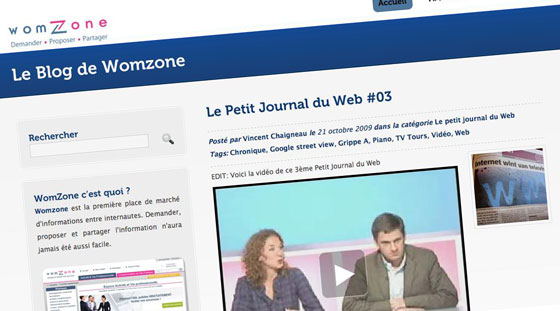 Le Petit Journal du Web par womzone