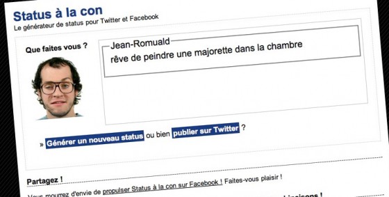 statusalacon un site qui propose de vous créer un status vraiment orginal
