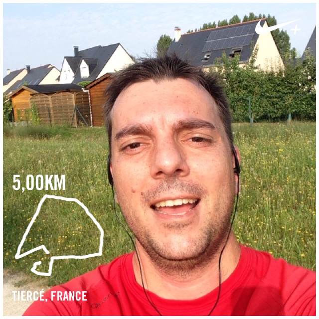 Selfie de la fin de mon run medio pied 4