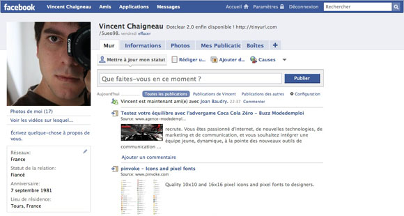 Facebook la nouvelle interface